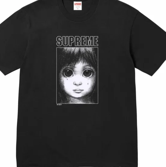 Margaret XL Big Black S Manga 24SS Keane Tears Teardrop L and Tee M White 0704